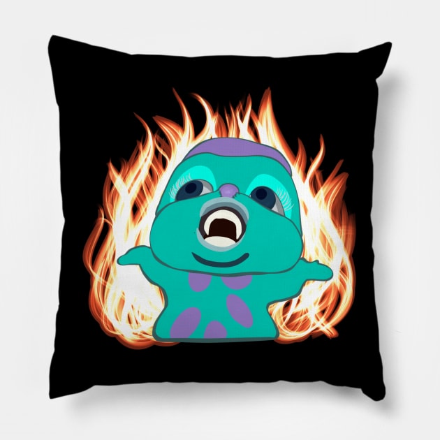 Bibble fire meme Pillow by izzyfaye