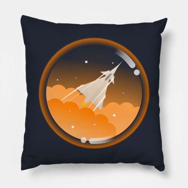 Fighter jet in space Pillow by jurgen