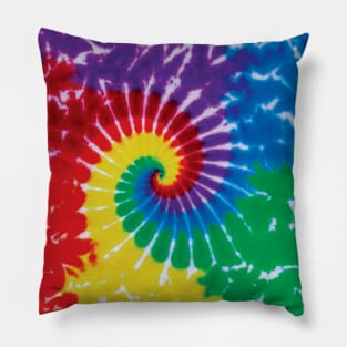 Mini Spiral Crumble Rainbow Tie Dye Pillow