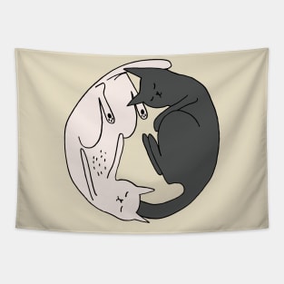 Ying-yang cats Tapestry