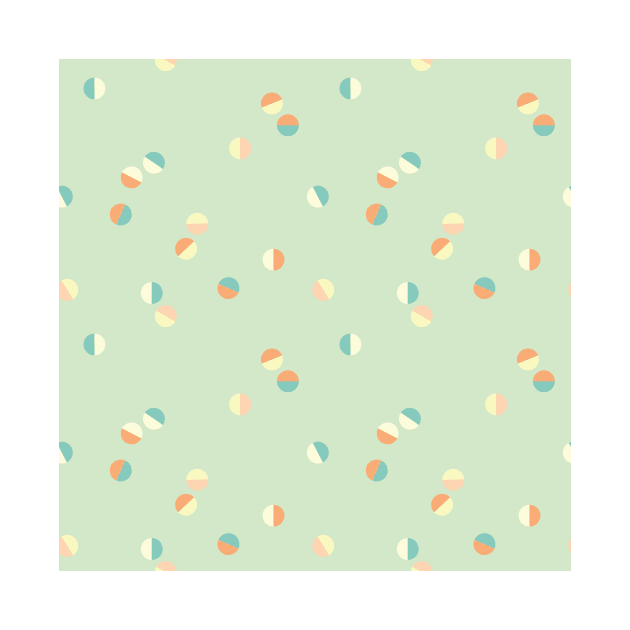 Scattered Dots Minimalist Geometric Pattern - Cute Pastel Mint by Charredsky