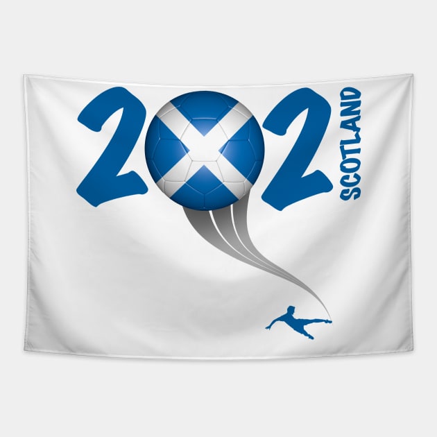 Scotland Euro Soccer 2021 Tapestry by DesignOfNations