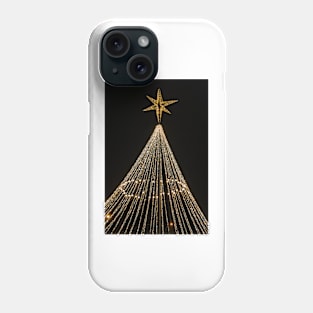 Christmas tree and decorations near the Ria de Aveiro, Aveiro, Portugal Phone Case