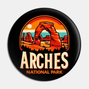 Arches National Park (Utah) Moab Utah Arches Vintage Sunset Pin