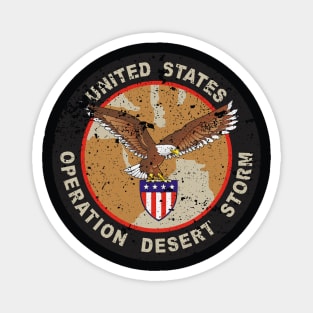 Desert Storm Vintage Badge Magnet