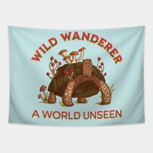 Wild Wanderer - A World Unseen - Turtle and Mushrooms Tapestry