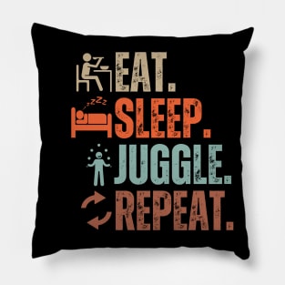 Eat Sleep Juggle Repeat Pillow
