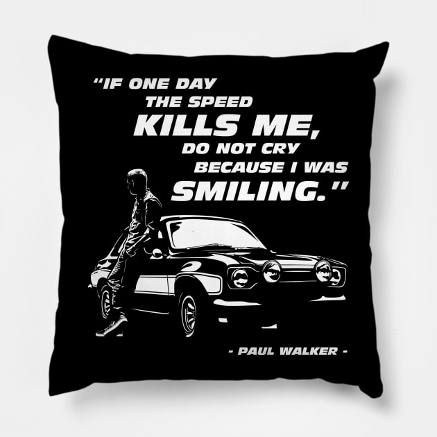 The Speed Kills Me Pillow by zurcnami