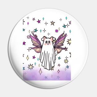 Ghost Puppy Fairy Pin