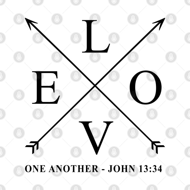 Love One Another John 13:34 by KA Creative Design