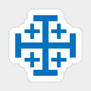 Jerusalem Cross (blue) Magnet