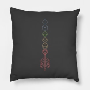 Rainbow Dice Arrow Pillow