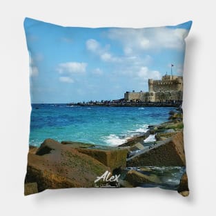 a great sea view with the castle of qaitbay in Alex- Egypt. Pillow