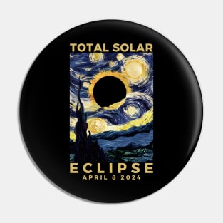 Van Gogh Starry Night Total Solar Eclipse April 8 2024 Pin