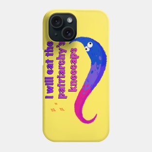 Bi pride worm eats the patriarchy Phone Case