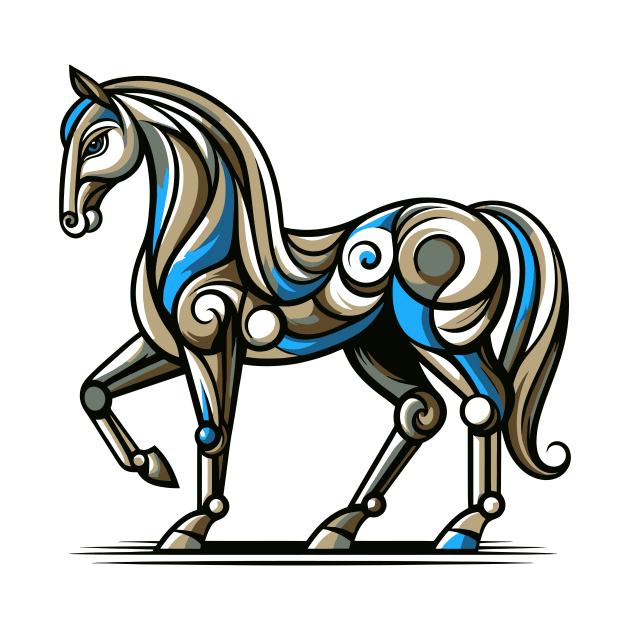 Horse illustration. Illustration of a horse in cubism style by gblackid