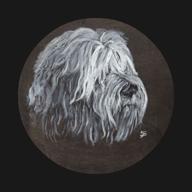 Tibetan Terrier Head by Dragonfairy