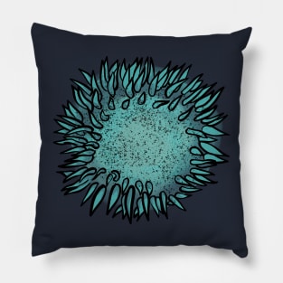 Sea Anenome Blue Pillow