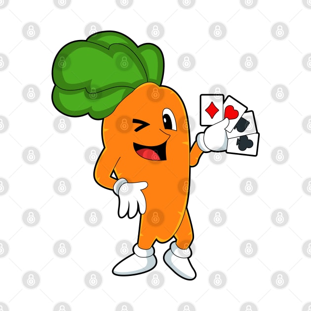 Carrot at Poker with Poker cards by Markus Schnabel