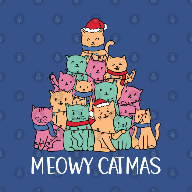 Disover Meowy Catmas Christmas Tree - Cats Christmas Tree - T-Shirt