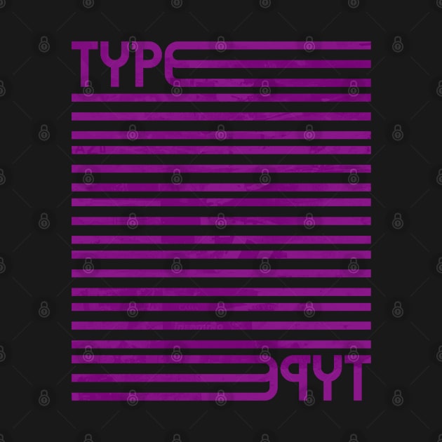 Type Stripes (Purple) by John Uttley