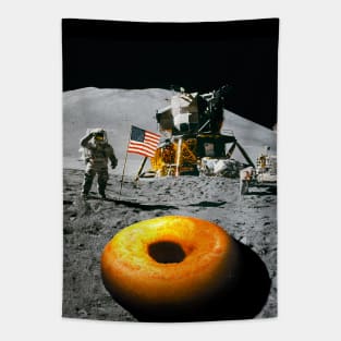 Lunar landing with donut Tapestry