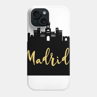 MADRID SPAIN DESIGNER SILHOUETTE SKYLINE ART Phone Case