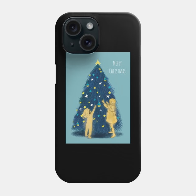 Merry Christmas Ukraine Phone Case by Nastya Li