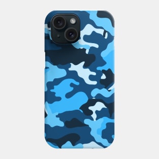 Blue Camouflage Pattern Phone Case