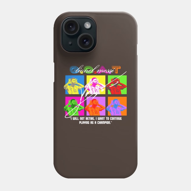 Messi Pop Art Style Phone Case by Bingung Mikir Nama Design