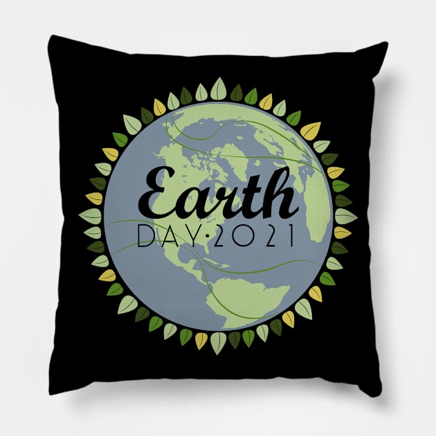 Earth Day 2021 Logo Pillow by PrintablesPassions