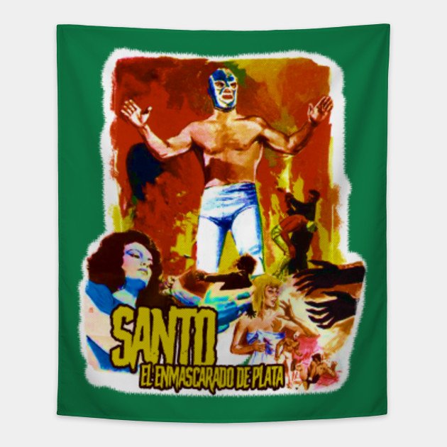 Santo El Enmascarado De Plata Lucha Libre Tapisserie