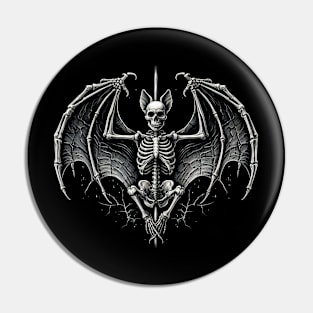 Skeleton Bat Pin