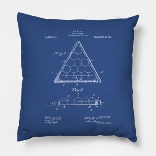 Pool Patent - Billiards Art - Blueprint Pillow