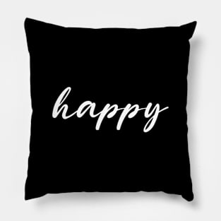 Happy Motivational Text With Modern Typography Good-Vibes Pillow