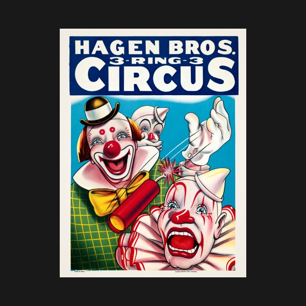 Hagen Bros. Circus Vintage Poster Restored 1900 by vintagetreasure