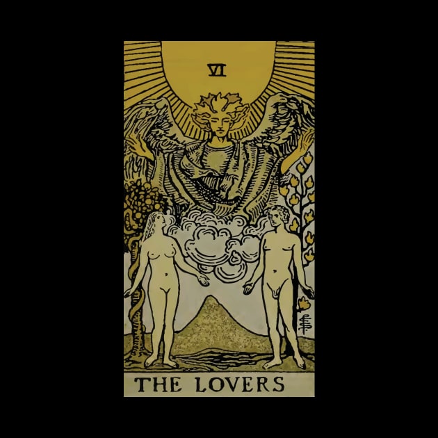 The Lovers Tarot Card by VintageArtwork