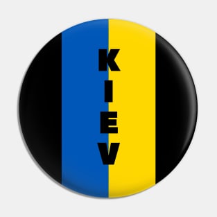 Kiev City in Ukrainian Flag Vertical 1 Pin