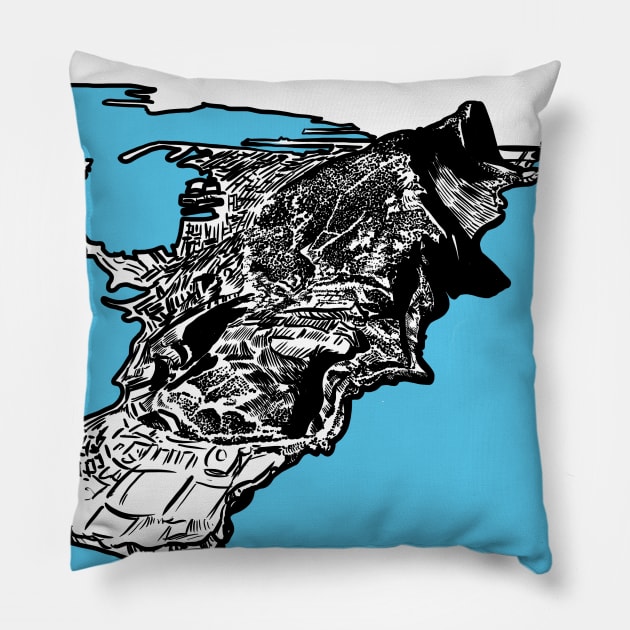 Gibraltar Pillow by stephenignacio