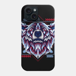 retro head bear Phone Case