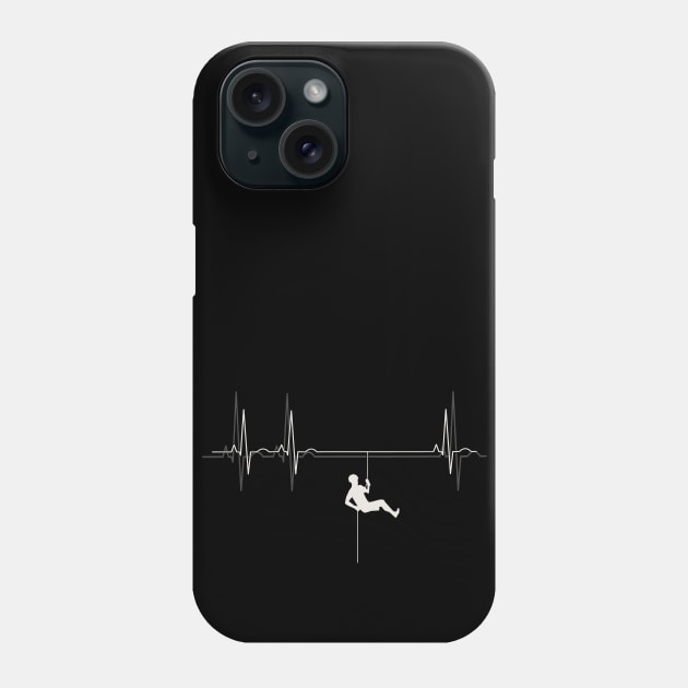 Heartbeat Rapel - Love Rappelling Phone Case by Jose Luiz Filho