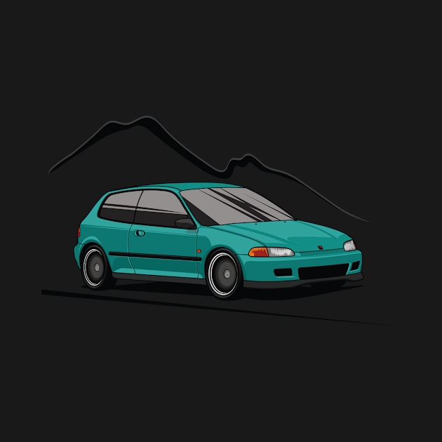 Aztec Green Civic EG by dipurnomo