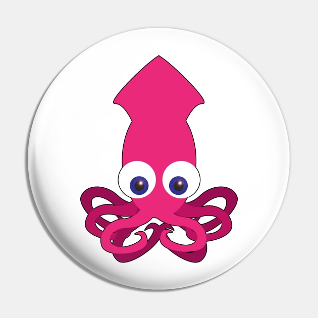 Squid Pin by Wickedcartoons