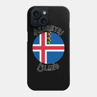 Akureyri Iceland Traffic Island Lovelight T-Shirt Phone Case