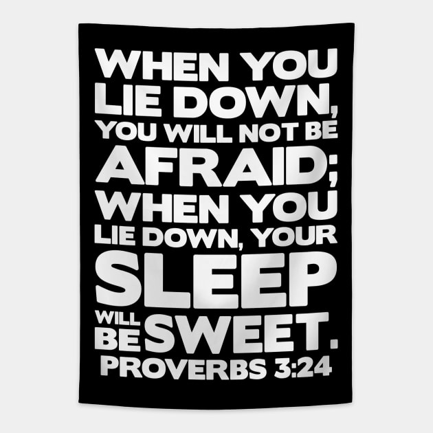 Proverbs 3:24 Your Sleep Will Be Sweet Tapestry by Plushism