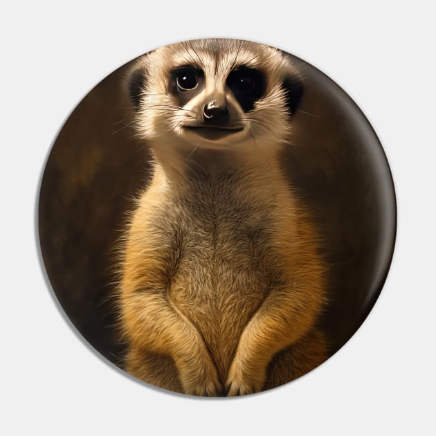 Amazing Zoo Meerkat: A Hyperrealistic Oil Painting Pin by ABART BY ALEXST 