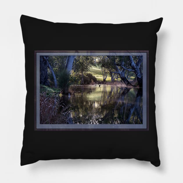 Morning with the Swans Pillow by Bevlyn