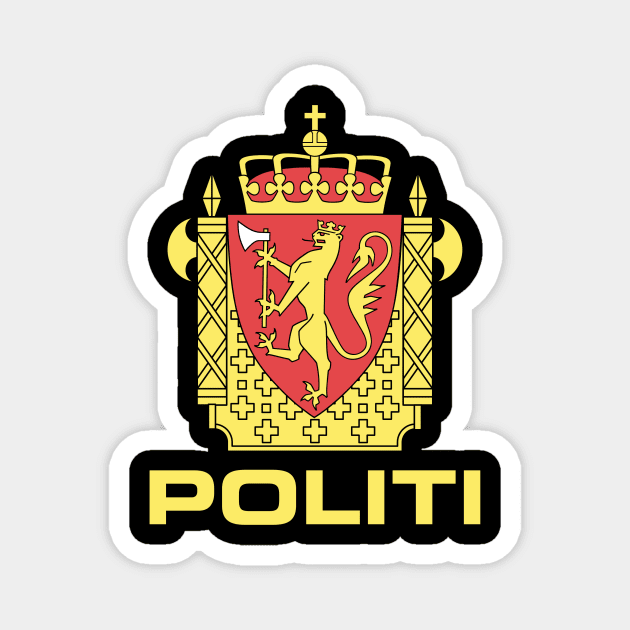 Norwegian Police (black) Magnet by pasnthroo