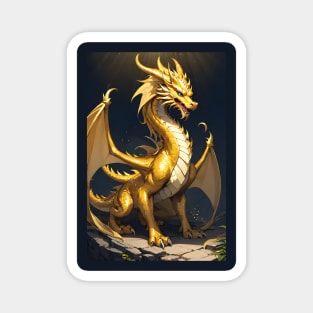 Beautiful Golden dragon Magnet