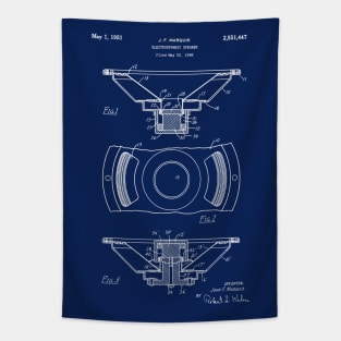 Patent Print - 1951 Audio Speaker Tapestry